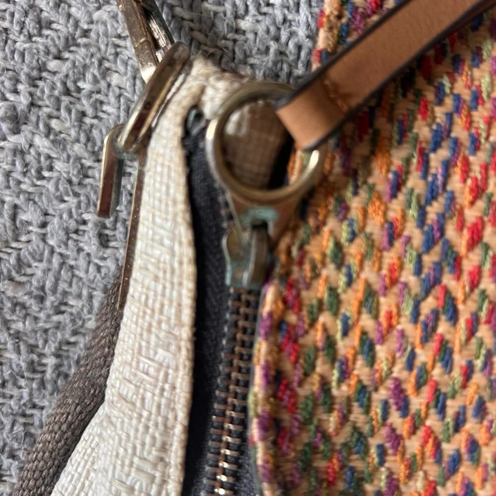 Handmade Spanish Crossbody Backpack – Woven Multicolor Flap - Picture 3 of 7